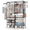 Heavy Duty Closet System Freestanding Wardrobe Organizer With Shoe Storage Garment Rack Clothes Ha 0