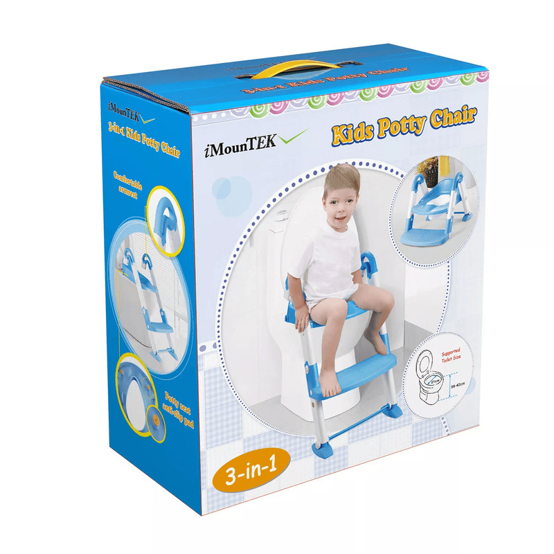 Baby Kid Training Toilet Potty Trainer Seat Chair With Toddler Ladder Step Up Stool Adjustable Fold 0