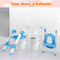 Baby Kid Training Toilet Potty Trainer Seat Chair With Toddler Ladder Step Up Stool Adjustable Fold 15