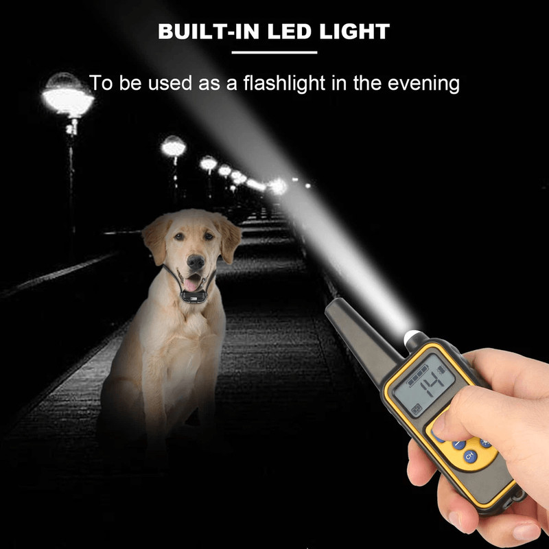 Dog Training Collar Rechargeable Remote Vibration Shock Beep Pet Trainer With Waterproof Receiver 4