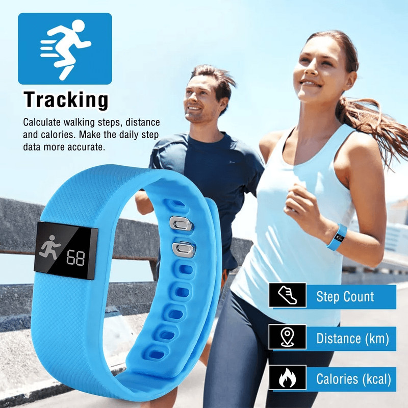 Smart Fitness Tracker Watch Wrist Band With Pedometer Sleep Monitor 0