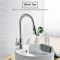 Brushed Nickel Swivel Kitchen Sink Faucet With Flexible Pull Out Sprayer Single Handle Mixer Tap Fo 5
