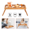 Foldable Bamboo Bed Tray Table Adjustable Lap Desk For Breakfast And Serving Needs 2