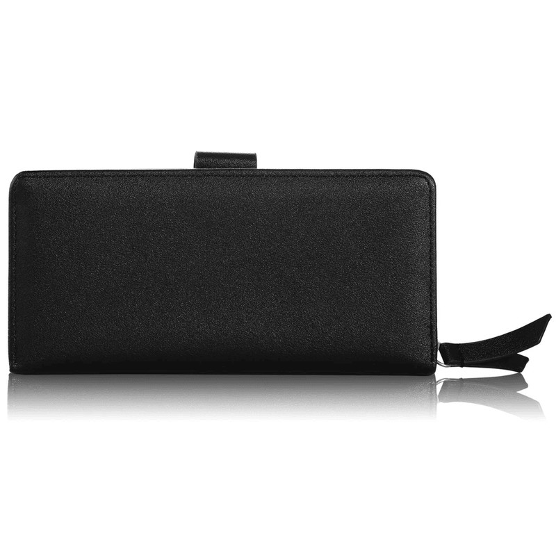 Women Ladies PU Leather Clutch Long Wallet Stylish ID Card Phone Holder Purse Handbag With Zipper   3