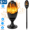 LED Flame Table Lamp Torch Wireless Stereo Bass Speaker Waterproof Portable Atmosphere Light For 0