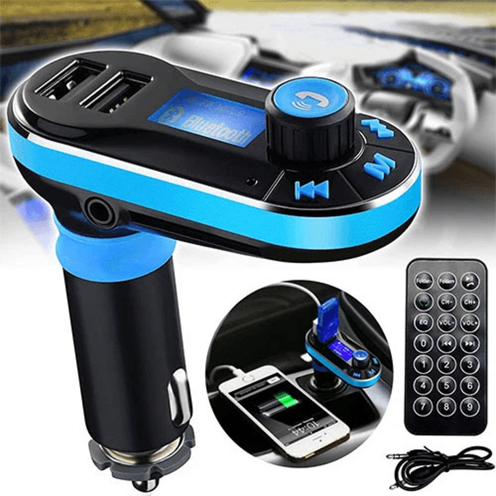 Wireless Car Kit MP3 Player FM Transmitter With Dual USB Ports HandsFree Calling 0
