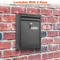 Secure Metal Wall Mount Mailbox With Lockable Door Newspaper Slot 3