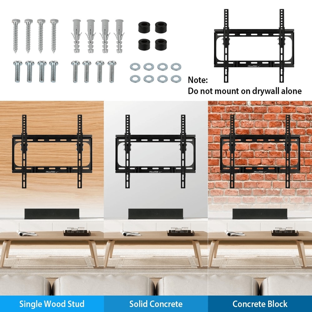 Universal Flat TV Wall Mount Bracket 10 Tilt Swivel For 3255 LED TVs UltraSlim HeavyDuty VESA 2