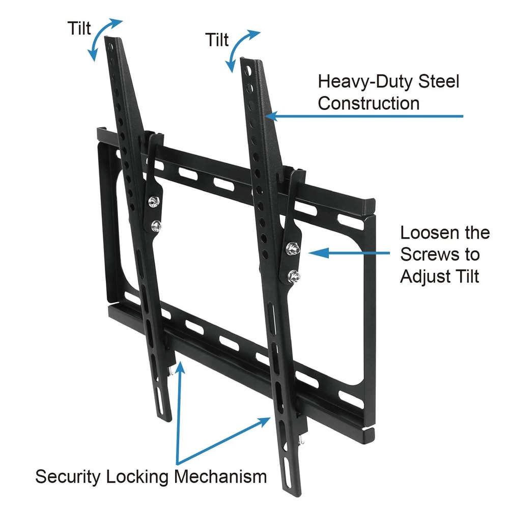Universal Flat TV Wall Mount Bracket 10 Tilt Swivel For 3255 LED TVs UltraSlim HeavyDuty VESA 4