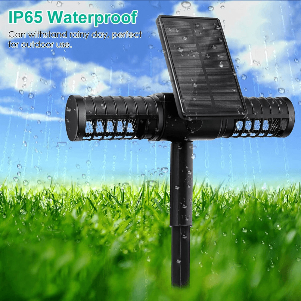 DualCharging Solar Powered Mosquito Insect Zapper Trap Outdoor Yard Fly Killer Lamp With USB IP65 W 6