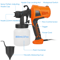 Electric Paint Sprayer Handheld HVLP Spray Gun For Home DIY Projects 4