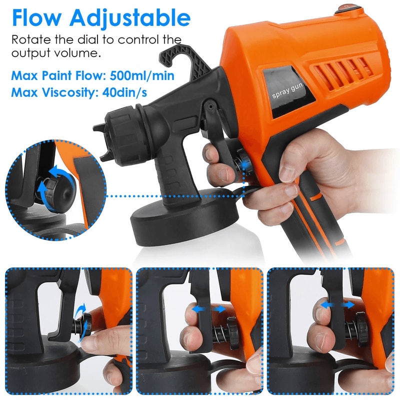 Electric Paint Sprayer Handheld HVLP Spray Gun For Home DIY Projects 1