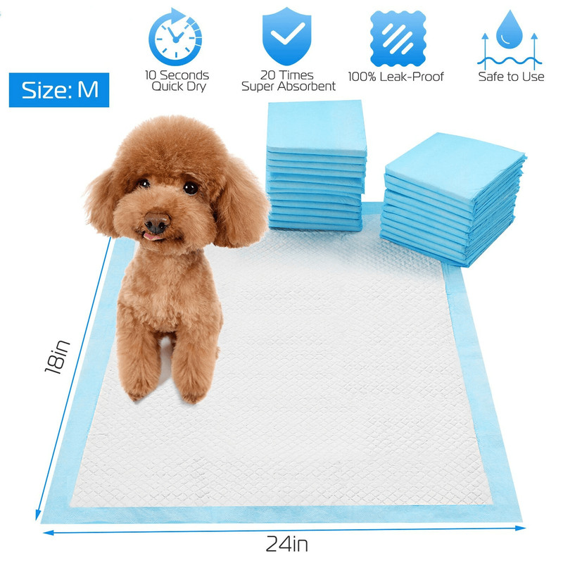 50Pcs House Dog Training Pads Super Absorbent Puppy Pee Pads For Cats Dogs LeakProof Underpads For 0