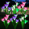 Solar Lily Flower Garden Lights LED Outdoor Pathway Yard Decor Lamp 7Color Changing 0