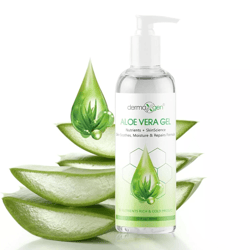 organic aloe vera gel, pure soothing & hydrating moisturizer for anti-aging skin care