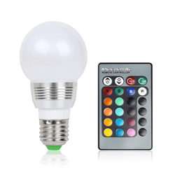 rgb led party magic bulb light with remote, color-changing light for halloween, christmas & holiday decorations