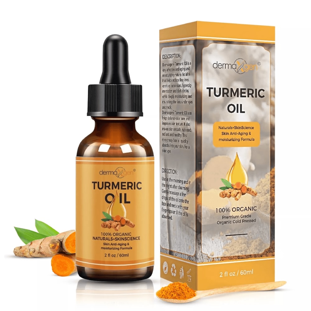 Turmeric Essential Oil Pure Organic ColdPressed For AntiAging Glowing Skin 0