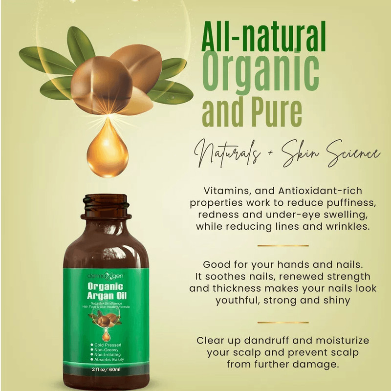 Pure Organic Moroccan Argan Oil Cold Pressed Virgin Argan Oil For Face Hair Nails Skin Hydrating