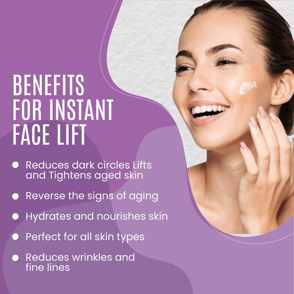 AntiAging Instant Face Lift Cream Tightening Lifting Firming Wrinkle Remover With Peptides Hyaluro 5