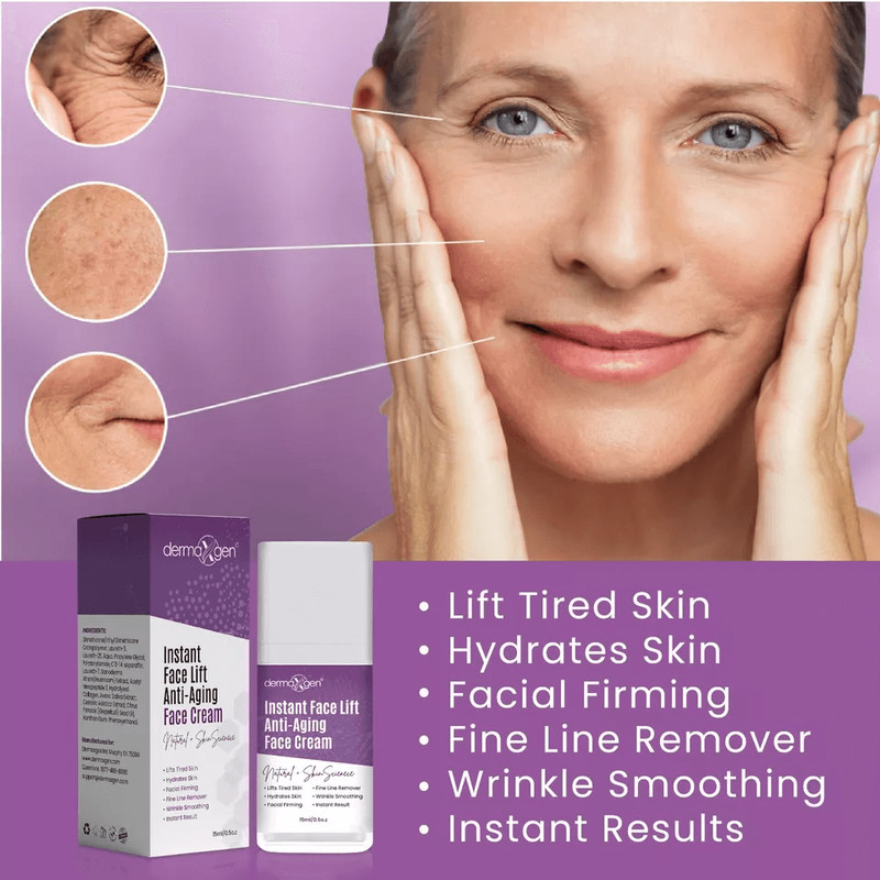 Instant Face Lift Cream Reduce Wrinkles Fine Lines Sagging Skin Puffiness 4