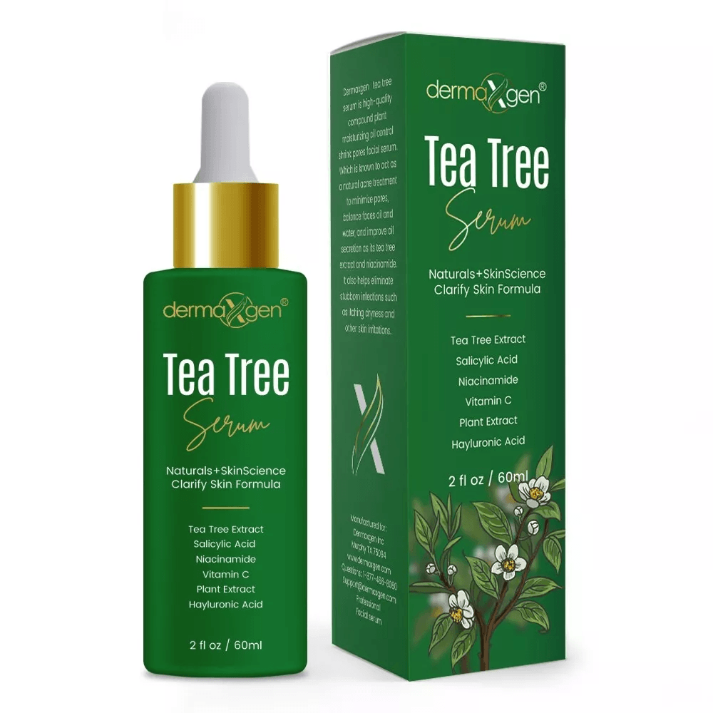 Tea Tree Serum Pure Niacinamide B3 Salicylic Hyaluronic Acid VC Organic Acne Treatment For Clear Ra 7