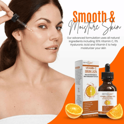 anti-aging dermaxgen vitamin c serum with retinol & hyaluronic acid, pure organic face moisturizer for skin renewal