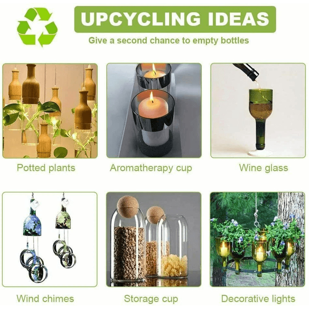 Premium Glass Bottle Cutter Kit For Wine Beer And Jars DIY Cutting Tool For Craft Recycling With Ad 3