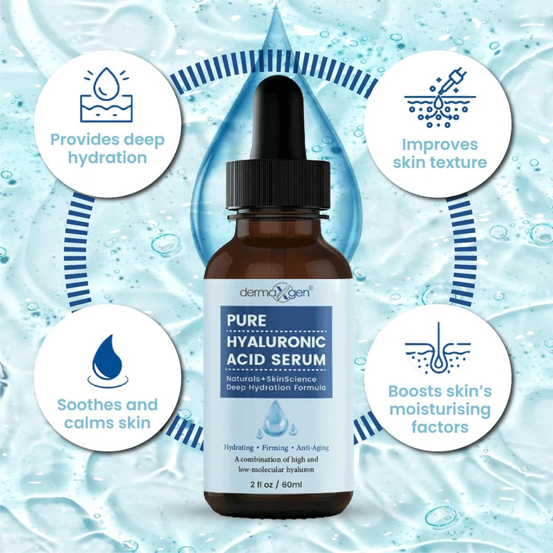 Dermaxgen Anti Aging  Anti Wrinkle Serum PURE Organic Hyaluronic Acid Facial Moisturizer For Dry Se 7