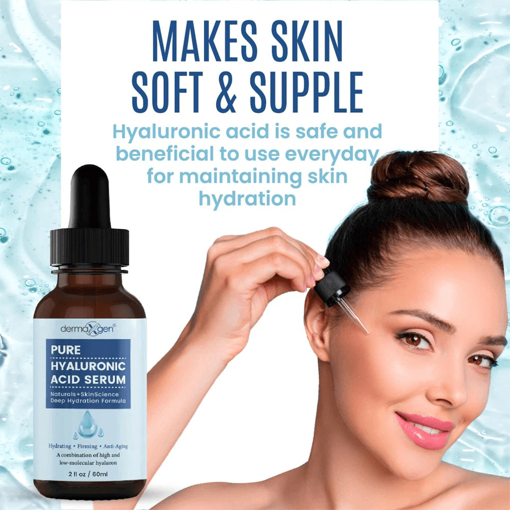 Dermaxgen Anti Aging  Anti Wrinkle Serum PURE Organic Hyaluronic Acid Facial Moisturizer For Dry Se 2