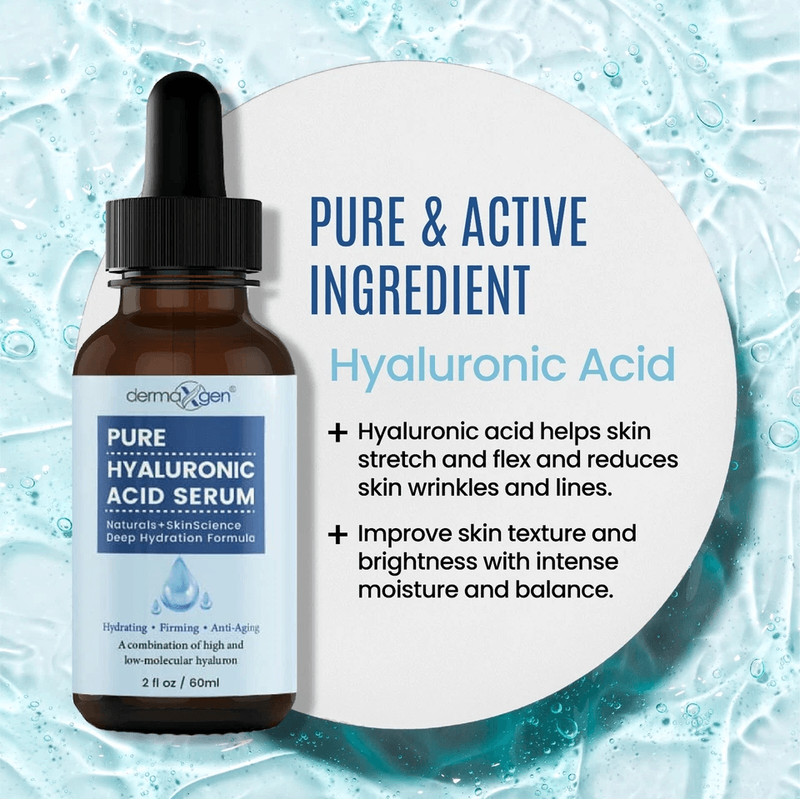 Dermaxgen Anti Aging  Anti Wrinkle Serum PURE Organic Hyaluronic Acid Facial Moisturizer For Dry Se 4