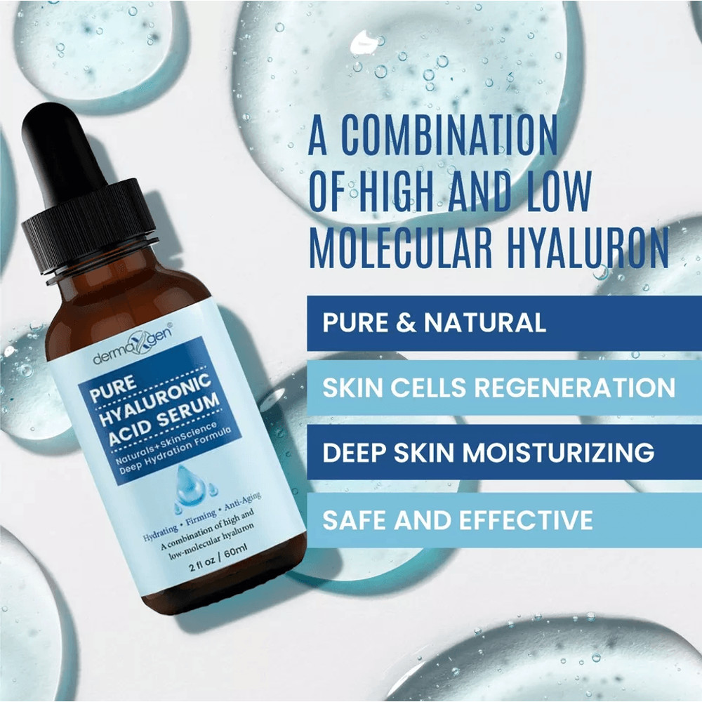 Dermaxgen Anti Aging  Anti Wrinkle Serum PURE Organic Hyaluronic Acid Facial Moisturizer For Dry Se 6