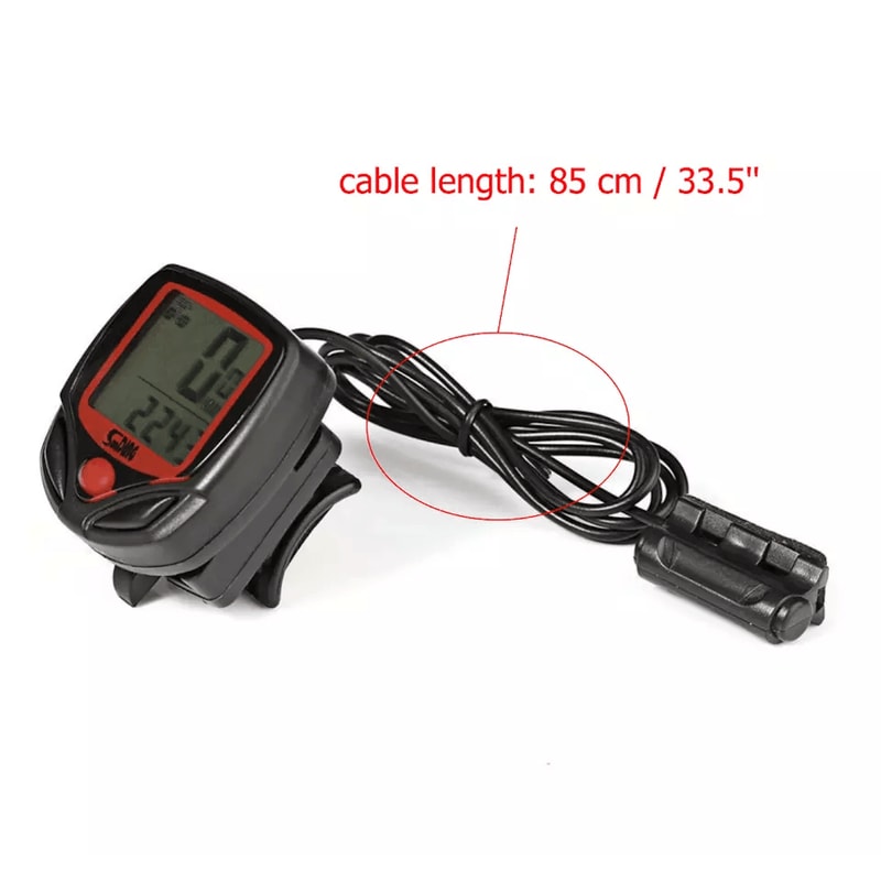 Bike Speedometer Odometer Waterproof Digital Cycle Computer With LCD Display MPHKMH 6
