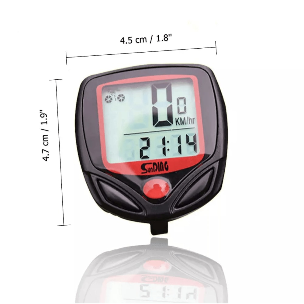 Bike Speedometer Odometer Waterproof Digital Cycle Computer With LCD Display MPHKMH 5