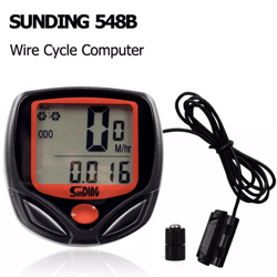 bike speedometer & odometer, waterproof digital cycle computer with lcd display, mph/kmh