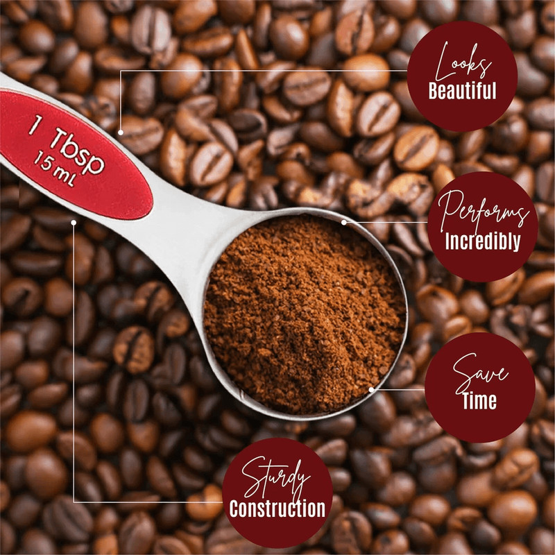 Magnetic Measuring Spoons Stainless Steel DualSided Teaspoon Tablespoon Stackable Kitchen Measuring 1