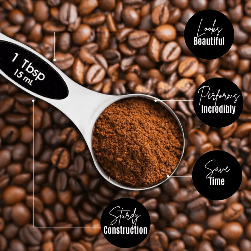 Magnetic Measuring Spoons Stainless Steel DualSided Teaspoon Tablespoon Stackable Kitchen Measuring 9