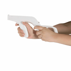 2pcs zapper gun for nintendo wii remote & wiimote controller – shooting game accessory grip handle attachment