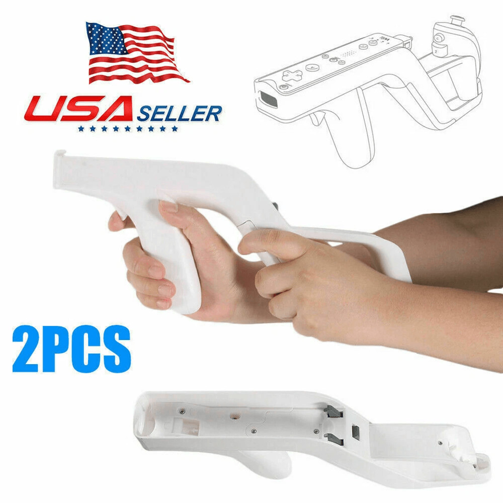 2PCS Zapper Gun For Nintendo Wii Remote Wiimote Controller Shooting Game Accessory Grip Handle At 2
