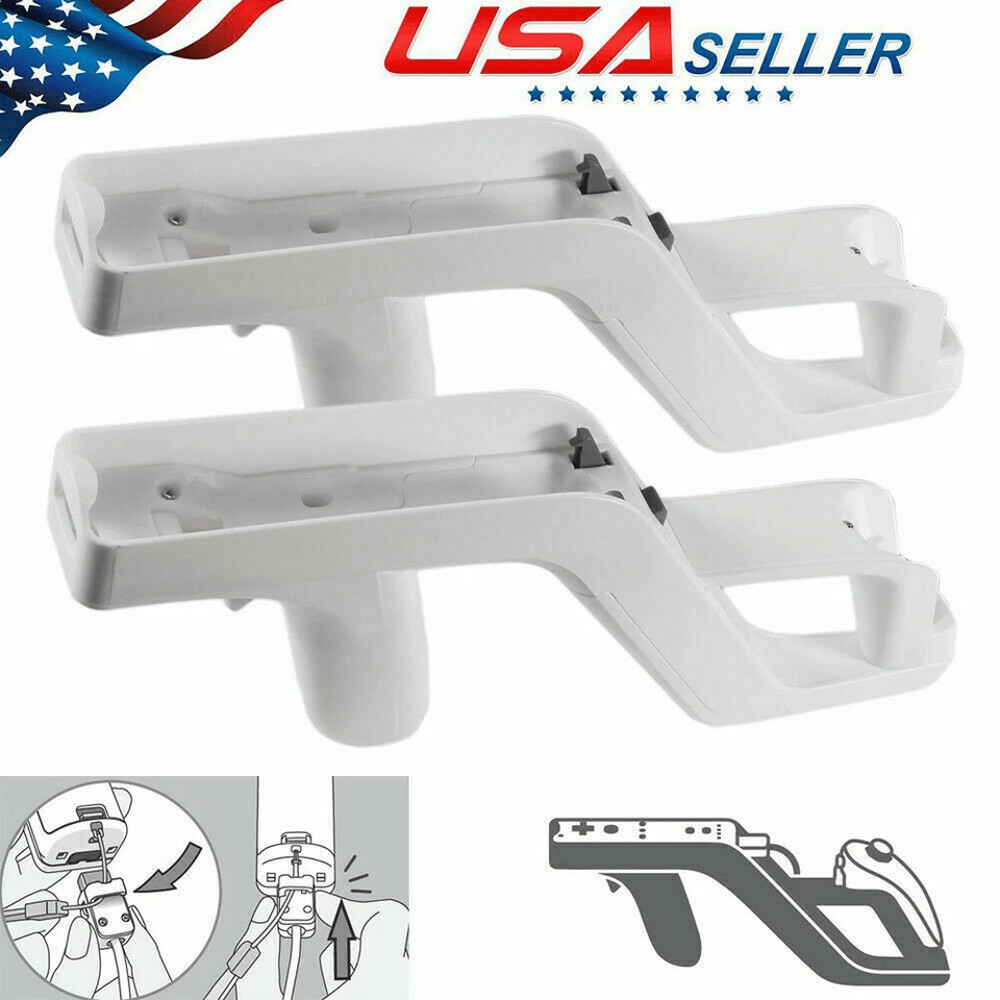 2PCS Zapper Gun For Nintendo Wii Remote Wiimote Controller Shooting Game Accessory Grip Handle At 1