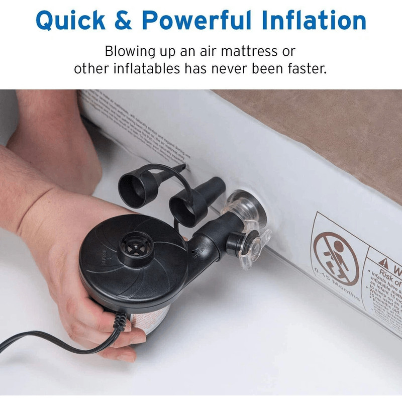 Portable Air Pump For Inflatables Electric Air Mattress Pump With Nozzles For Bed Pool Floats Boats 2