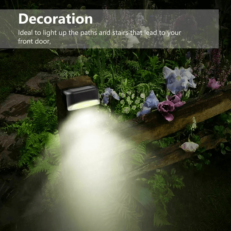 Solar LED Deck Lights For Outdoor Garden Patio Railing Decks  Path Lighting Weatherproof  EnergyEff 4