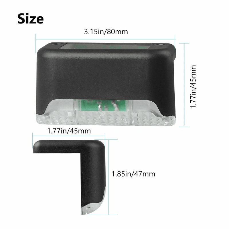 Solar LED Deck Lights For Outdoor Garden Patio Railing Decks  Path Lighting Weatherproof  EnergyEff 5