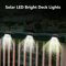 Solar LED Deck Lights For Outdoor Garden Patio Railing Decks Path Lighting Weatherproof EnergyEff 1