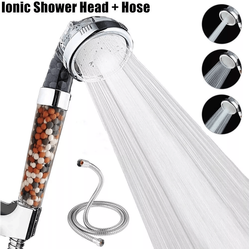 High Pressure Handheld Shower Head 3 Spray Settings 0
