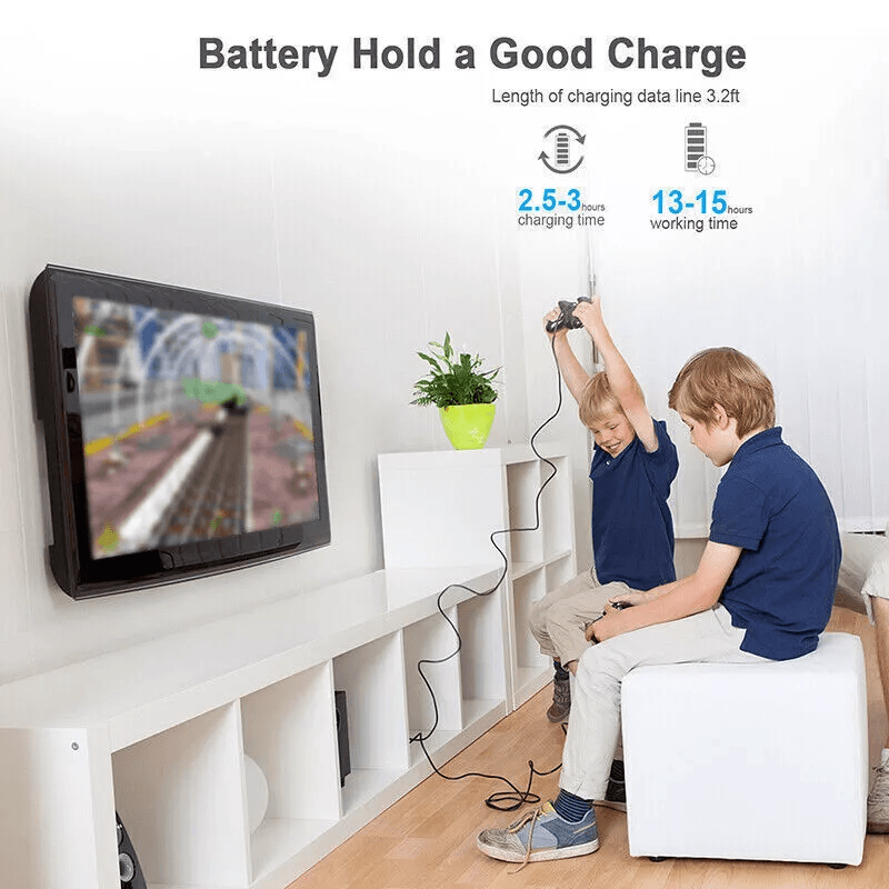 2x Black Wireless Bluetooth Game Controller Pads For Sony PlayStation 3 Compatible With 6Axis Motio 2