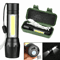 Mini COB LED Flashlight Super Bright Tactical USB Rechargeable Torch With Magnetic Base 0