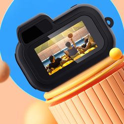 kids digital camera 1080p hd, 160° wide angle, micro usb, 100 min recording, compact & lightweight for travel, gifts