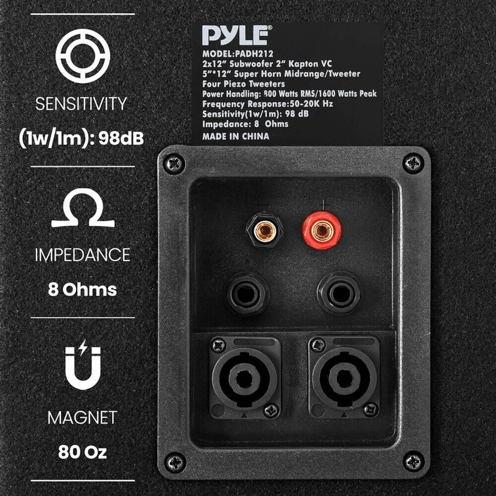 Pyle Heavy Duty 7Way PA Loudspeaker Cabinet With BuiltIn Crossover Network 4
