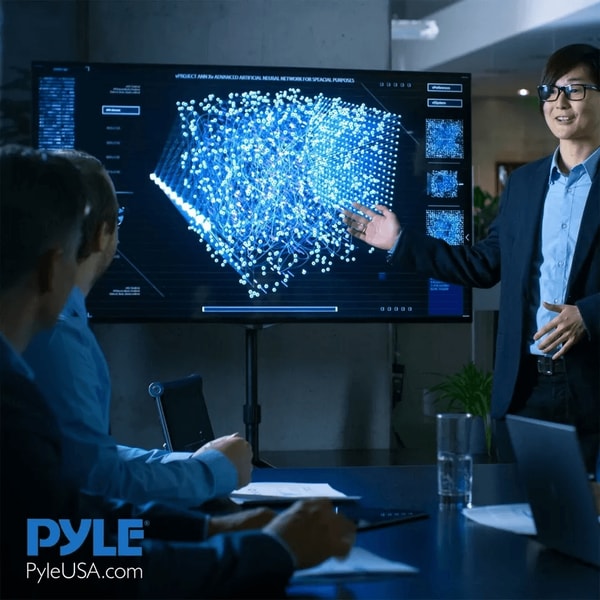 Pyle Tripod TV Stand Portable Height Adjustable Mount Foldable Display Stand For Office Home Event 2