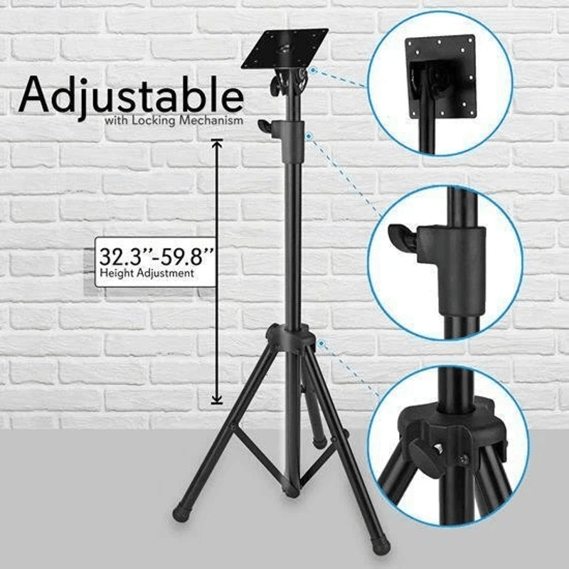 Pyle Tripod TV Stand Portable Height Adjustable Mount Foldable Display Stand For Office Home  Event 5